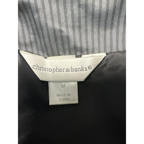 Christopher & Banks Button-Up Striped Long Sleeve Jacket Womens Size M - Picture 7 of 10